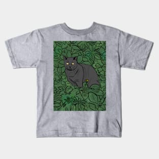 Cat in the Yard Kids T-Shirt